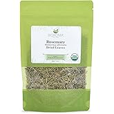 Biokoma Organic Rosemary Dried Leaves 100g (3.55oz) In Resealable Moisture Proof Pouch, USDA Certified Organic - Herbal Tea, No Additives, No Preservatives, No GMO, Kosher
