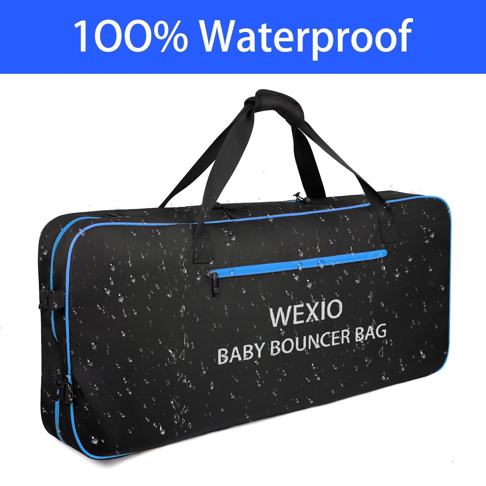 Padded Baby Bouncer Travel Bag，Waterproof &Sturdy Infant Bouncer Transport Cover, Universal Newborn Bouncy Seat Storage Bag Fit for Baby Bjorn Babybjorn Ergobaby Cybex Maxi-Cosi Munchkin