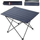 Nice C Camp Table, Small Table, Camping Table Outdoor, Portable, Roll Up Aluminum, Folding Ultralight Compact with Carry Bag 