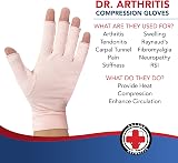 Dr. Arthritis Copper Compression Gloves for Women Men X-Large Pink view 4