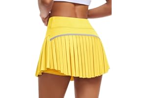 JoyGirl Womens Pleated Tennis Skirt with Shorts High Waisted Golf Skort Mini Skirt Workout Skirt Athletic Skorts with Pockets