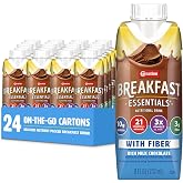 Carnation Breakfast Essentials Original Nutritional Drink with Fiber | Rich Milk Chocolate, 8 FL OZ Carton (Pack of 24)