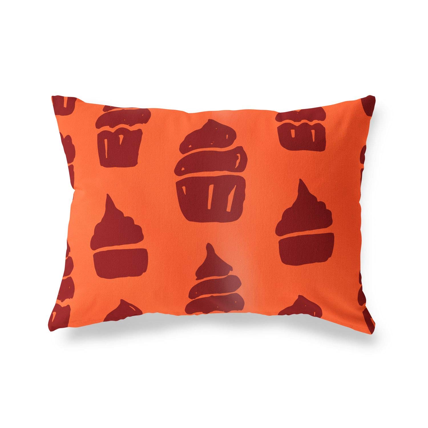 Bonamaison Decorative Cushion Cover Orange & Bordeux, Throw Pillow Covers, Home Decorative Pillowcases for Livingroom, Sofa, Bedroom, Size: 35x50 Cm - Designed and Manufactured in Turkey
