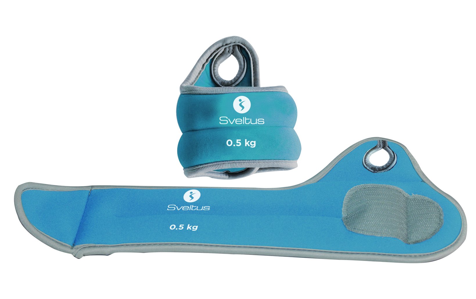Sveltus Weighted Bracelets Wrist 0.5 kg (Pair) Adult Unisex, Blue, One Size