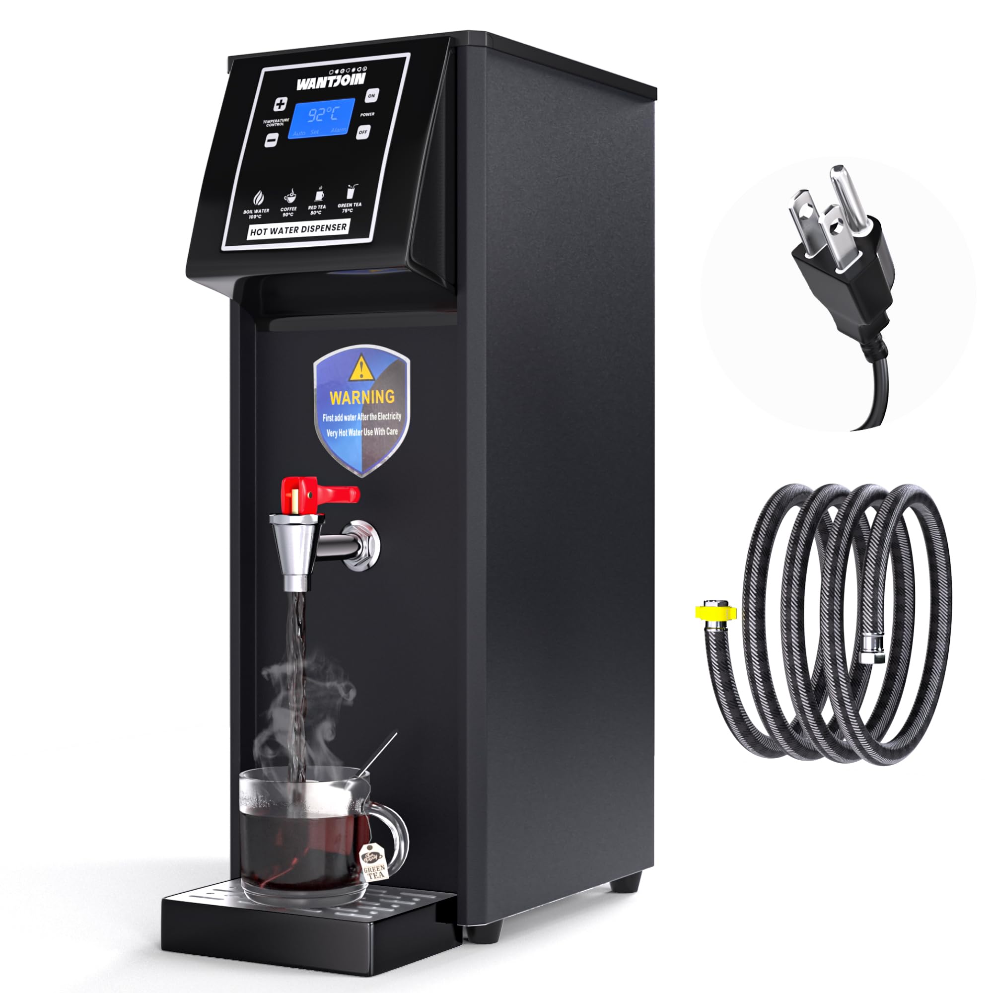 Photo 1 of WantJoin Hot Water Dispenser Commercial Adjustable Temperature Water Boiler 30L 7.9Gallon 1600W Step-Heating Automatic Electric Hot Water Dispenser Countertop