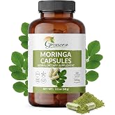 Grenera Moringa Capsules | 500mg Moringa Oleifera Leaf Powder | 120 Count | Vegetarian Capsule Shell | Non-GMO &amp; Gluten Free | No Fillers or Binders | Easy Daily Plant-Based Supplement