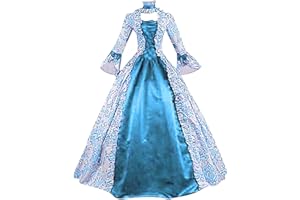 HINVHAI Renaissance Dress Women, Vintage Gothic Court Gown 1800s Medieval Victorian Dress Princess Rococo Dress Cosplay Gown