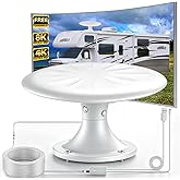 GZMJRD RV TV Antenna Roof Mounted Outdoor, Portable RV Antenna for Camper, 720° Long Range Omni Directional Reception Digital
