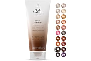 Four Reasons Color Mask - Chocolate - (27 Colors) Toning Treatment, Color Depositing Conditioner, Tone & Enhance Color-Treate