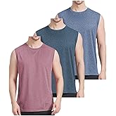 AKAWOOKO 3 Pack Men's Workout Tank Top Dry Workout Sleeveless T-Shirt