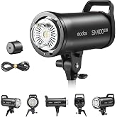 GODOX SK400IIIV (2026 Upgrade) Studio Strobe Light 400Ws GN65, 0.1-1.5s Recycle Time, Bowens Mount, LED Modeling Lamp, 2.4G Wireless Flash for Studio Product Photography, Portraits, Wedding Shoots