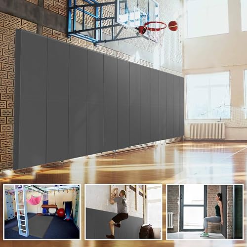 PROGOAL 72" x 24" x 4" Gym Wall Padding Basketball Court Wall Mats ...