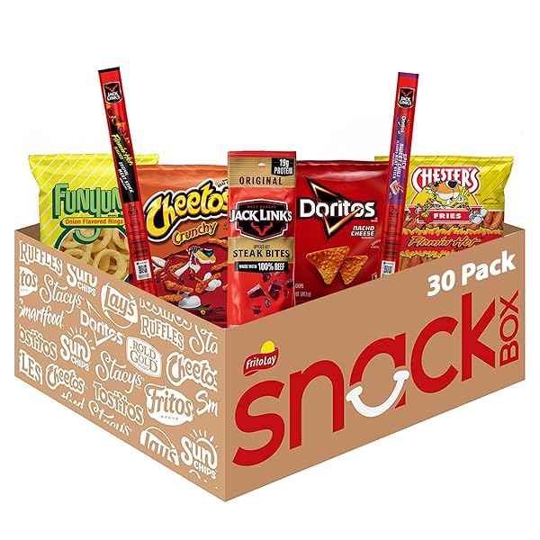 FRITO LAY CHIPS AND JACK LINK’S MEATS SNACK MIX VARIETY PACK, (PACK OF 30)