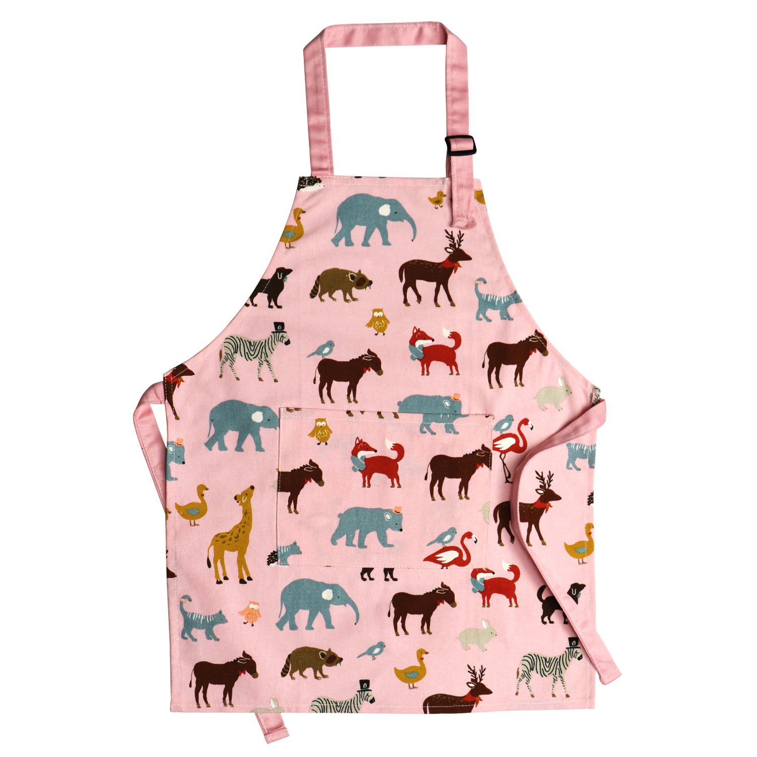 Jennice House Kids Aprons, Pure Cotton Children Artists Aprons with Adjustable Neck Strap and Pocket Child Chef Aprons for Boys and Girls Cooking Baking Painting Aprons