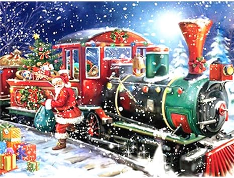 Amazon Co Jp Huacan ダイヤモンド絵画 Diy カスタムメイド クロスステッチキット 装飾 インテリア クリスマス用品 クリスマスカード 記念品クリスマス用プレゼント サンタクロースe 手作りプレゼント ホーム 装飾 クリスタル ラインストーン 30x40cm 11 8x15 12インチ