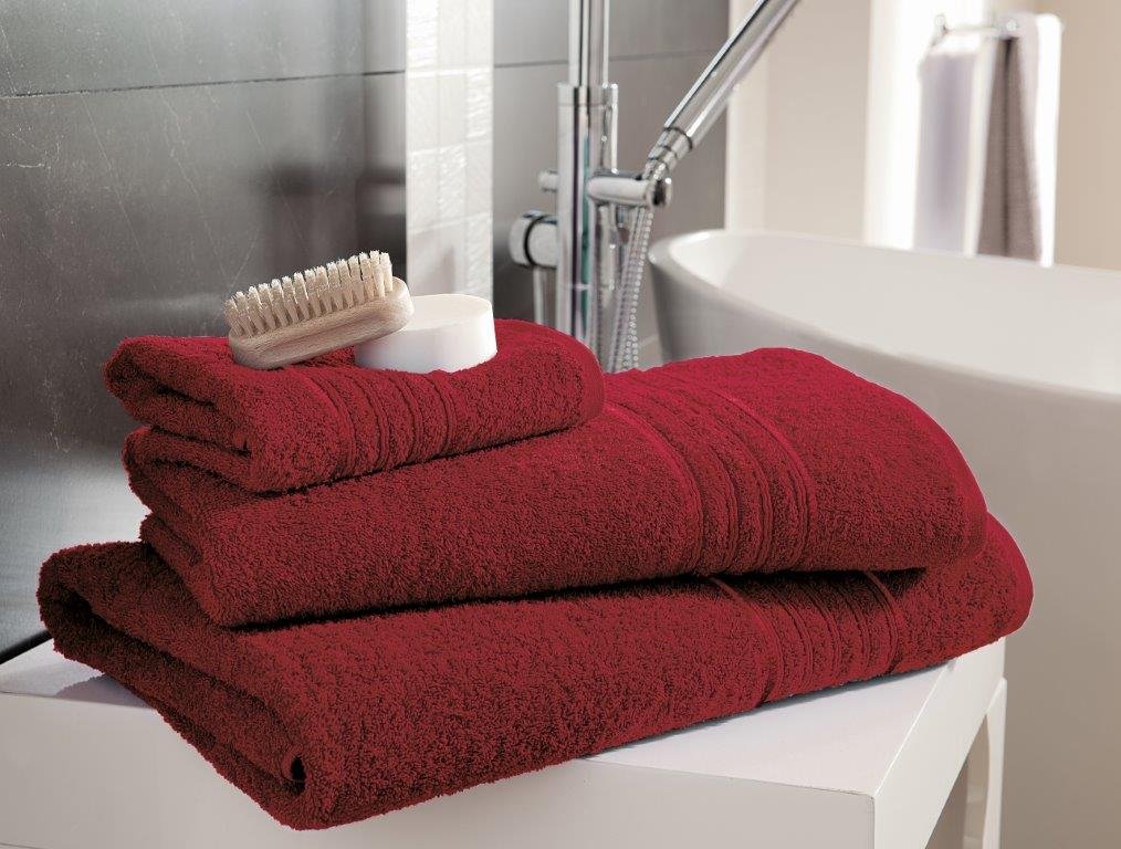 GC GAVENO CAVAILIA Gaveno Cavailia 100% Natural Cotton Thick Absorbent 450 GSM Hampton Red, Pack of 4-Jumbo Bath Sheet