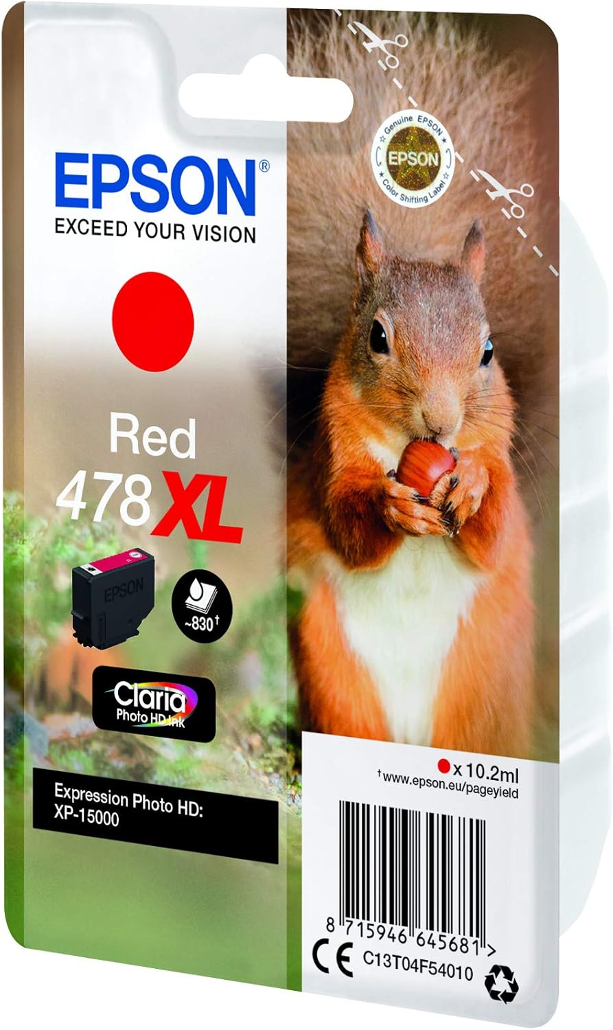 Epson 478XL Red Photo HD Inkjet Cartridge C13T04F54010 - Image 5