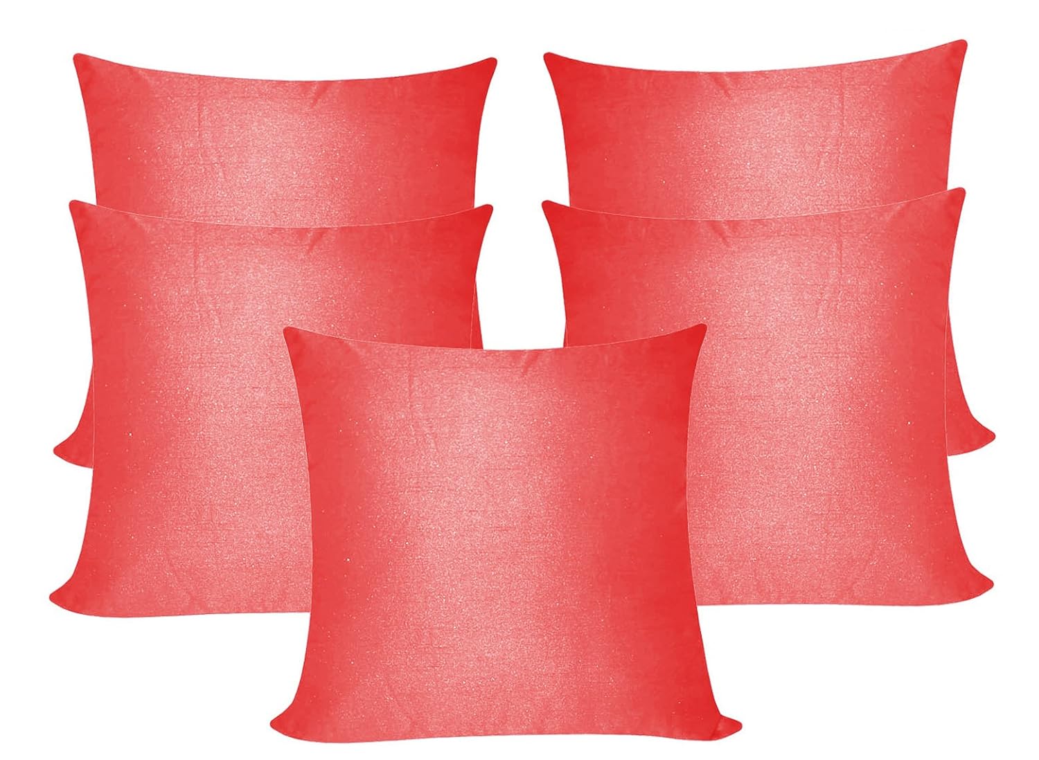 Buy Plain Pink Cushion Cover 40x40 Cms (Set of 5) Online at Low Prices