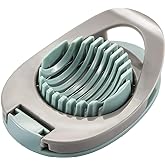 Ortarco Egg Slicer for Boiled Eggs Strawberry Cutter with Stainless Steel Wire （Green）
