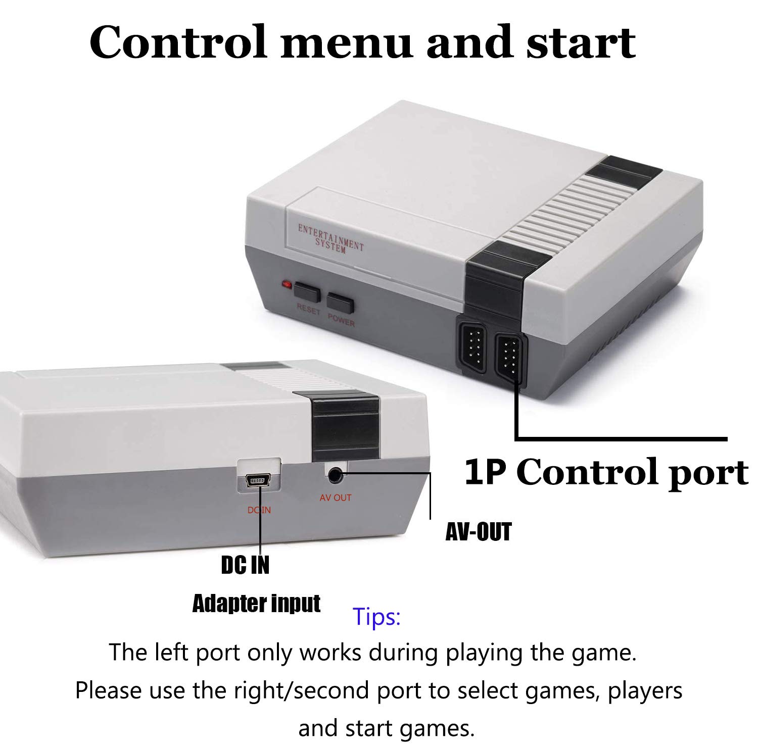 Classic Mini Retro Game Console 1980's Game with Built-in 620 Games and 2 NES Classic Controllers,AV Output,Children Gift,Birthday Gift Happy Child Memories Suitable ordinary pixel TV,not for 4K HD TV: Video Games