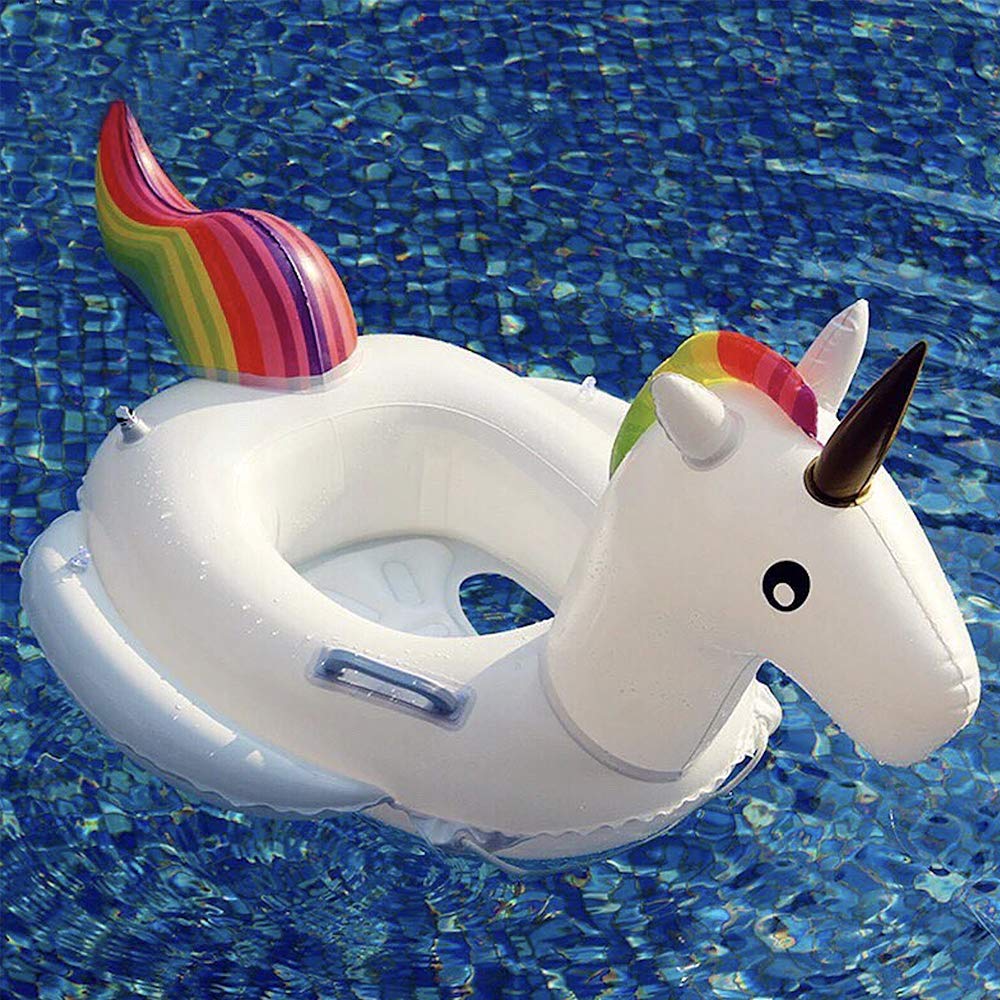 DMAR Unicorn Pool Floats for Kids Inflatable Rainbow Pool Float Toddler
