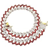 HH BLING EMPIRE Iced Out Diamond Cuban Link Chain for Men Women Silver Gold Miami Cuban Necklaces Hip Hop 16-30 Inches