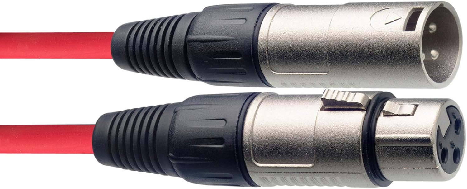 Stagg SMC10 CRD 10 m XLR to XLR Microphone Cable - Red, 10m - Image 3