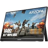 ARZOPA 16.1'' 144Hz Portable Gaming Monitor 106% sRGB - Z1FC | 1080P FHD Kickstand Portable Monitor with HDR, Ultra Slim, Eye Care, External Second Screen for Laptop, PC, PS5, Mac, Xbox