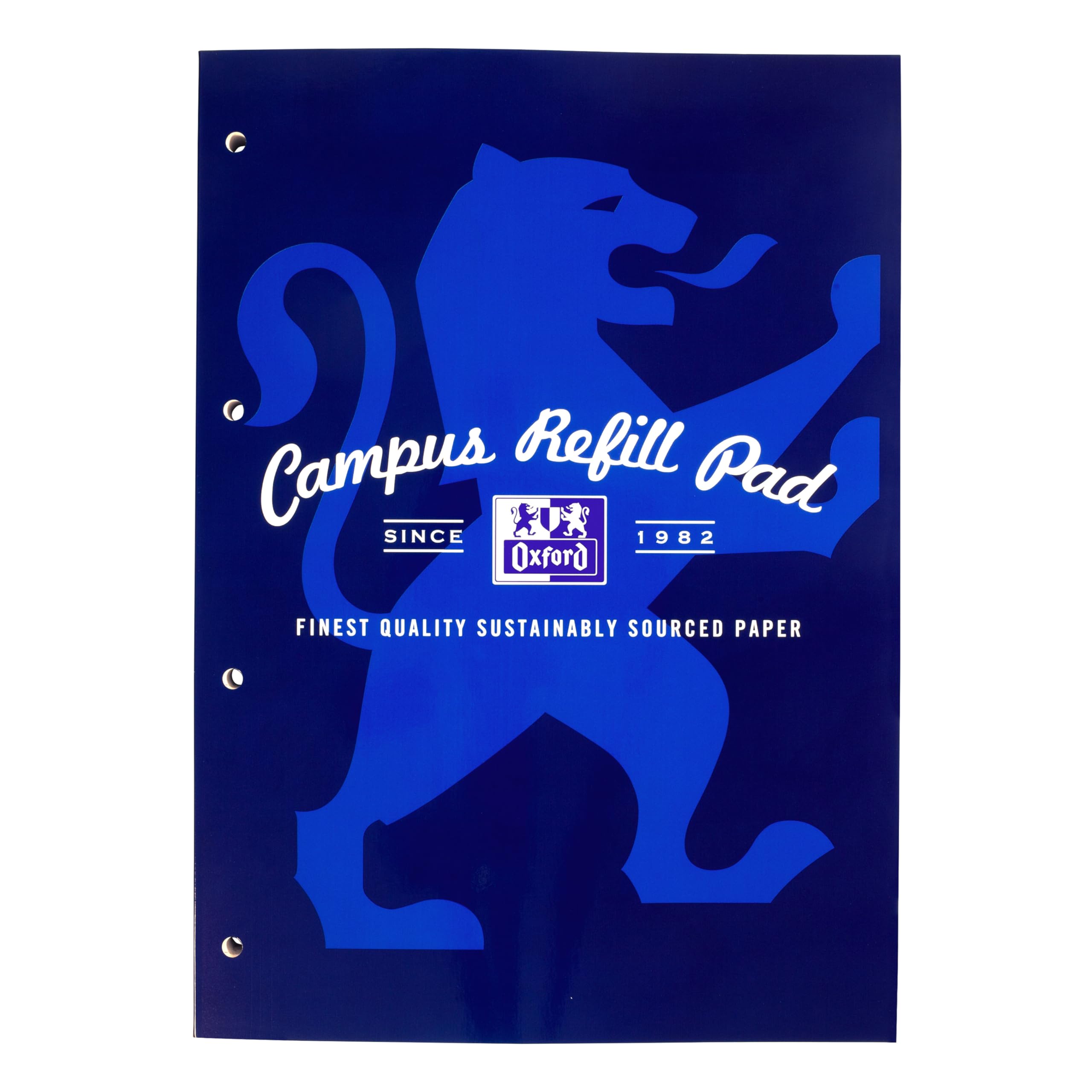 Oxford Campus, MEGA 300 Pages A4 Lined Paper Refill Pad with Margin, Navy, Pack of 1