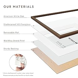 16x24 Frame, Solid Oak Wood 16x24 Poster Frame with