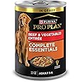 Purina Pro Plan Complete Essentials, Beef and Vegetables Entree in Wet Dog Food Gravy - (Pack of 12) 13 oz. Cans