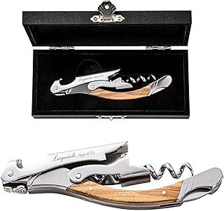 Laguiole Style de Vie Korkenzieher, Flaschenöffner mit Folienschneider, Olivenholz