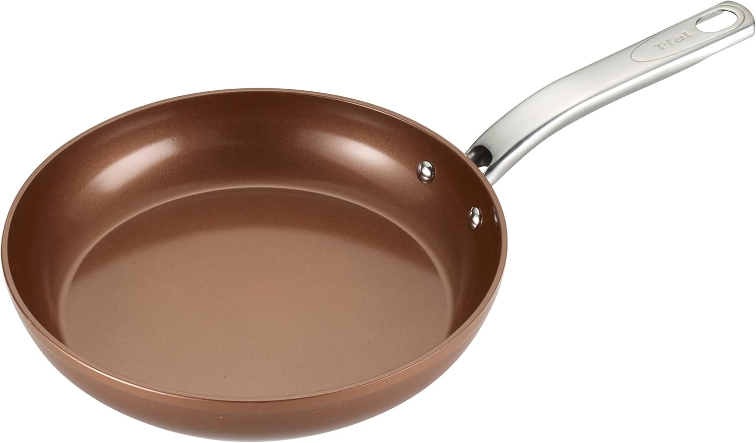 T-fal C4100564 Endura Copper Ceramic Nonstick Dishwasher Safe Cookware Fry Pan, 10-Inch, Copper