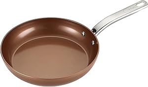 T-fal C4100564 Endura Copper Ceramic Nonstick Dishwasher Safe Cookware Fry Pan, 10-Inch, Copper