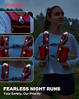 UTOBEST Running Vest 5L Hydration Pack 1.5L Bladder Red Adjustable view 3