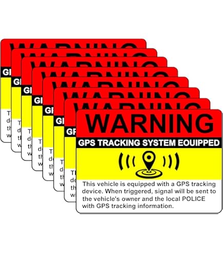 GPS Tracking Sticker - 10pcs Vehicle Warning Labels, Waterproof - Foto 4