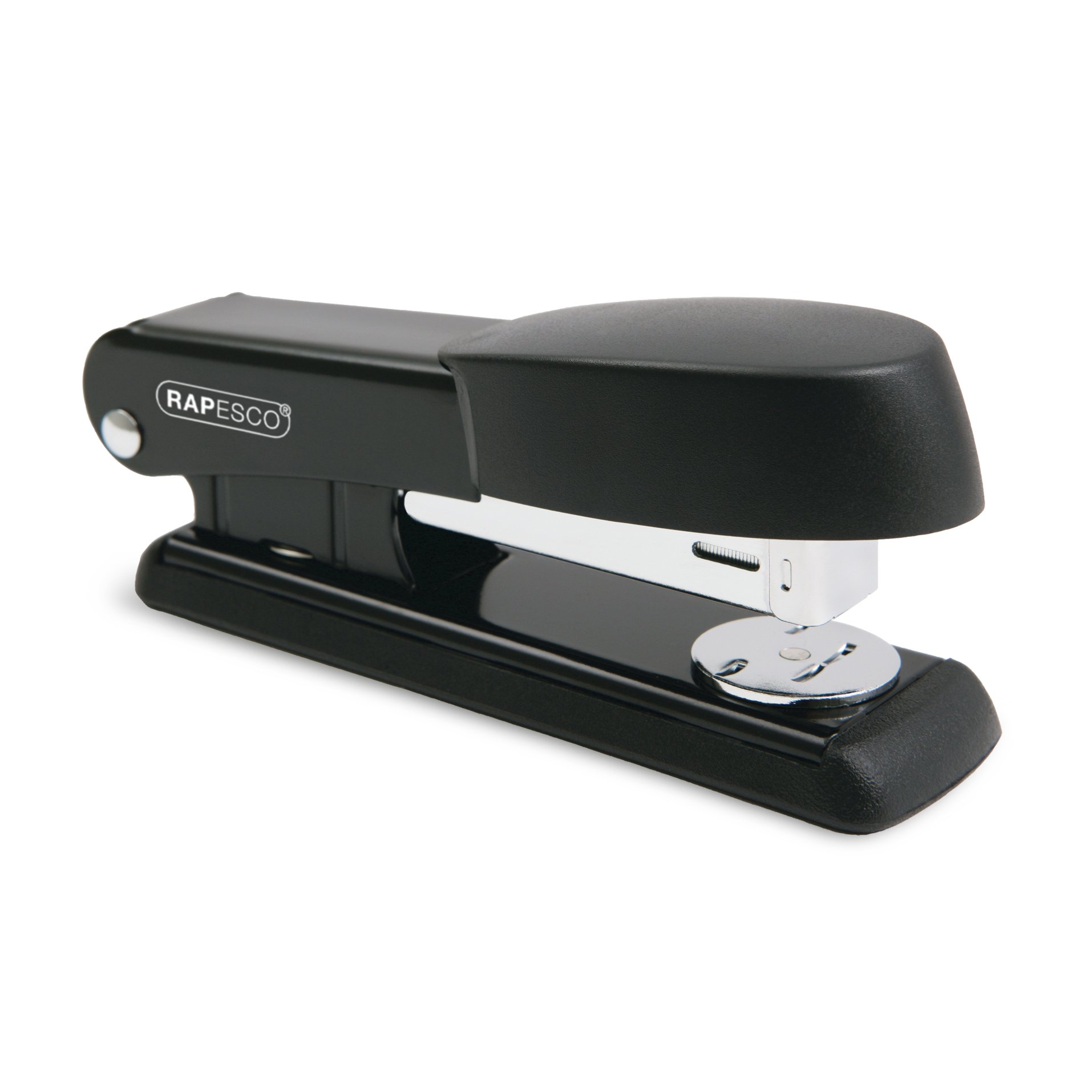 Rapesco R53500B2 Bowfin Half Strip Metal Stapler, 25 Sheet Capacity, Black