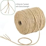 Tenn Well 100M Jute Twine 4mm 4 Ply Garden Craft Packing Brown view 2