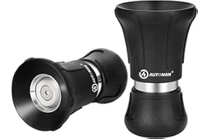 AUTOMAN Garden Hose Nozzle Heavy Duty, 2 Pack Fireman Hose Nozzle, High Pressure Water Hose Sprayer Nozzle, Adjustable Spray Nozzles for Washing Car, Cleaning Ground, Watering Plants, Showing Pets