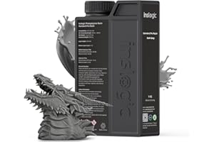 Inslogic 3D Printer Resin, Standard Pro Resin 405nm UV-Curing 3D Resin for LCD/DLP/SLA 3D Printing, High Precision & Low Shrinkage & Fast Curing (Dark Gray, 1kg)