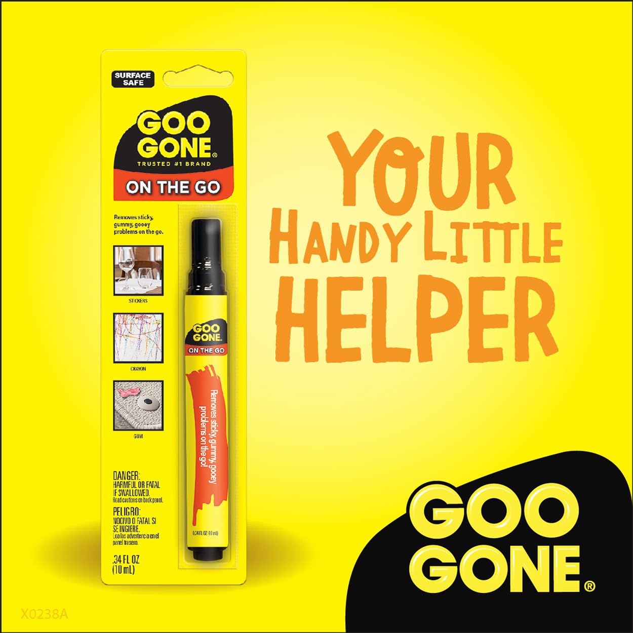 Goo Gone on the Go Pen - Adhesive Remover - Quickly Removing Stubborn Stickers Crayon Tape and More : Science Lab Cleaning Supplies : Office Products