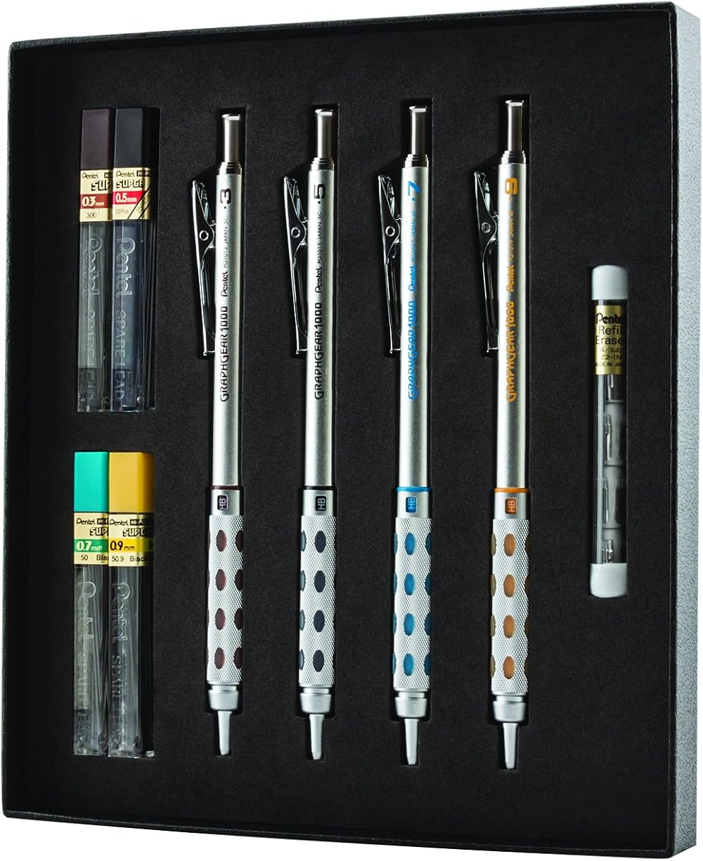 Pentel GraphGear 1000 Premium Mechanical Pencil Set PG805
