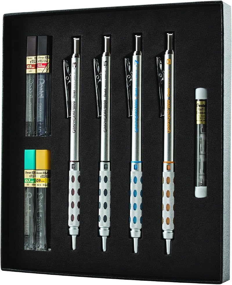 Pentel GraphGear 1000 Premium Mechanical Pencil Set PG805