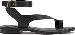 Vince Camuto Women's Liba Flat Sandal, Black, 11