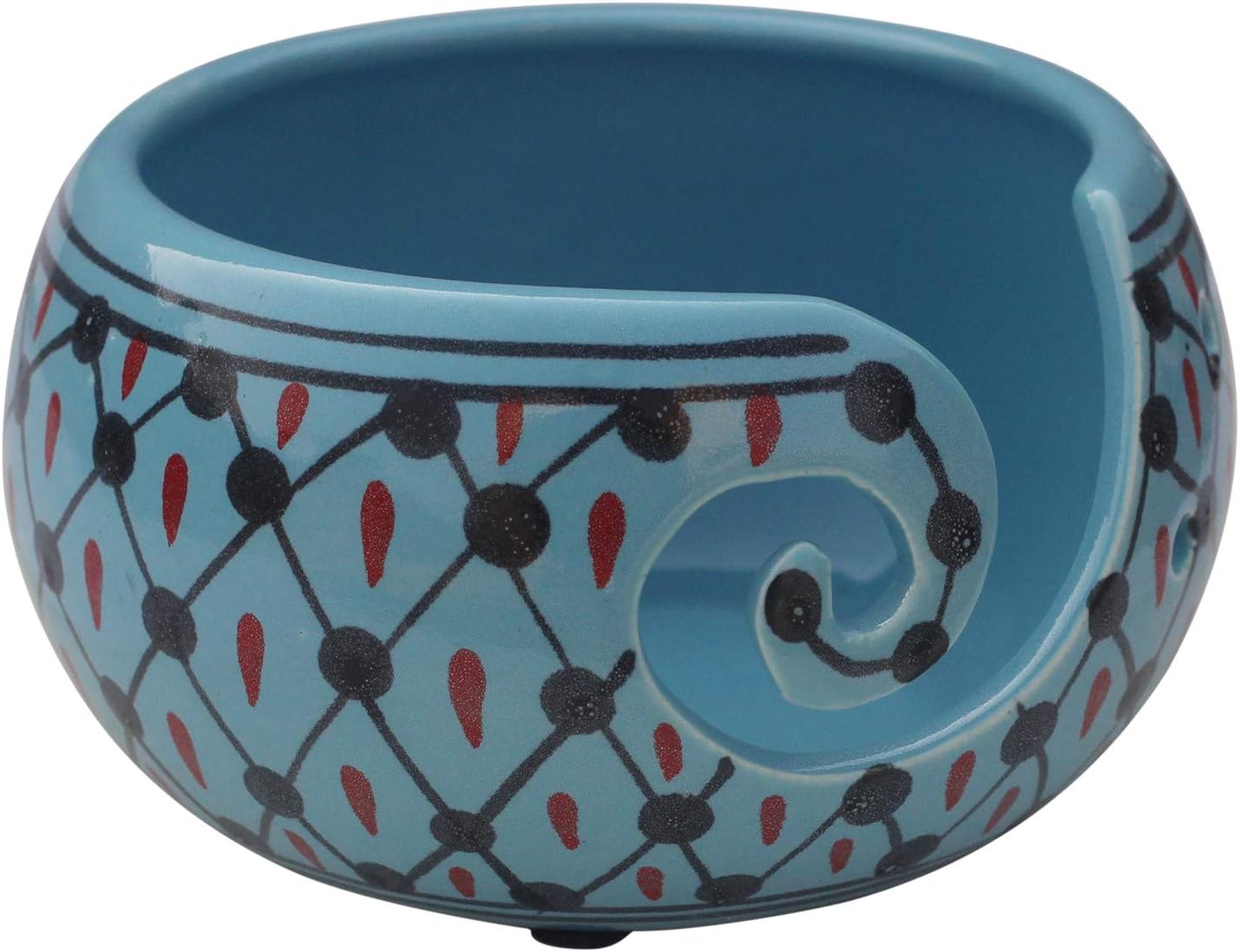 ABHANDICRAFTS Thanksgiving Christmas Day Best Gifts Ceramic Yarn Bowl for Knitting, Crochet for Moms - Beautiful Gift on All Occasions. A for Moms and Dads