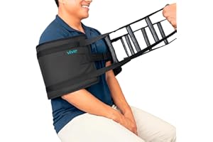 Vive Transfer Sling - Padded Assist Gait Belt - Heavy Duty Patient Lift with Straps - Mobility Standing and Lifting Aid for Disabled, Elderly, Seniors, Injured - Safely Move from Bed and Wheelchair