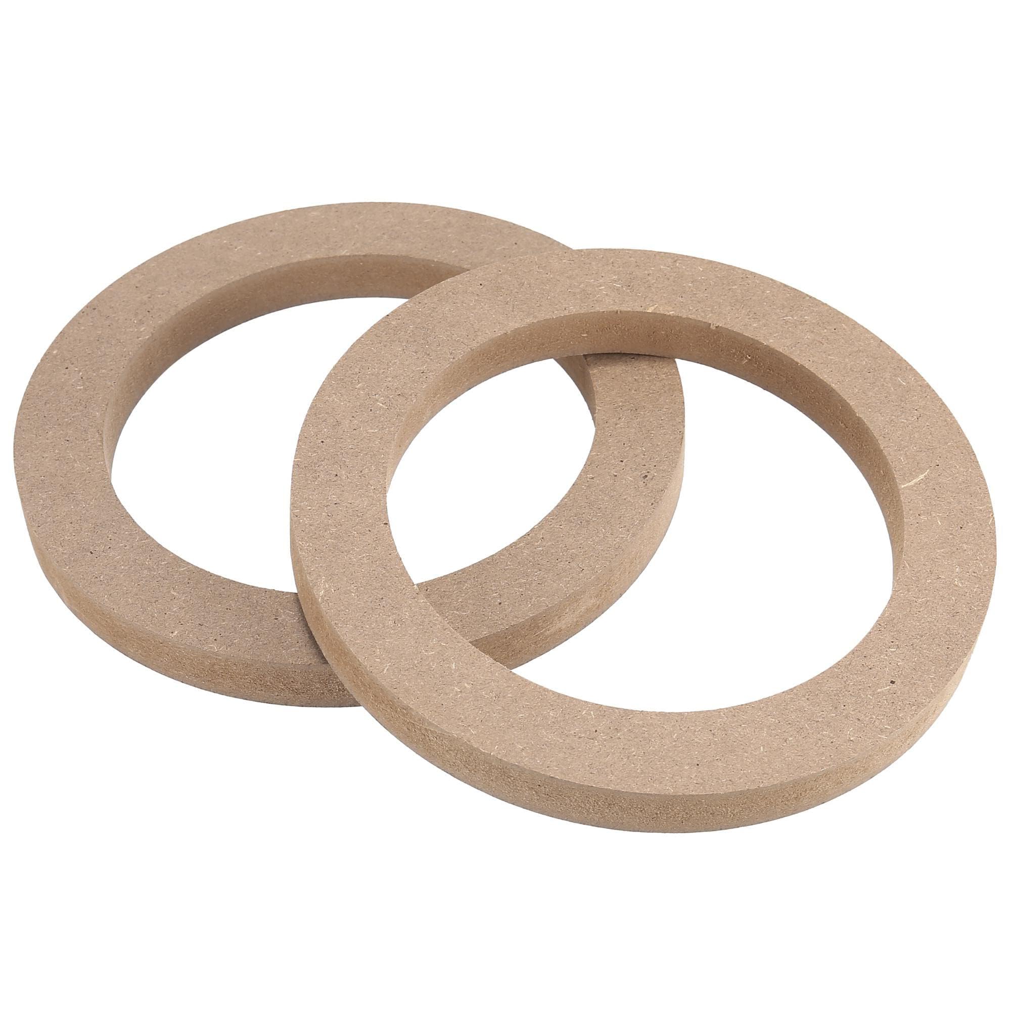 MACHSWON 2Pcs Car 5 Universal Wooden Car Speaker Subwoofer Mounting Spacer Rings Adapter Bracket Holder Plate
