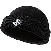 Comhats Short Fisherman Beanies Hat Men & Women, Trawler Knit Winter Hat, Light Warmth Skull Cap for Spring, M/L/XL/XXL