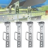 4 Pack 10"/12"/14" Boat Trailer Bunk Brackets Kit | Swivel Top | Galvanized Steel , Fits 2x4 &amp; 2x6 Bunk Boards, Compatible with 1.5 x 3 in, 2 x 3 in, 3 x 3 in Boat Trailer Crossmembers