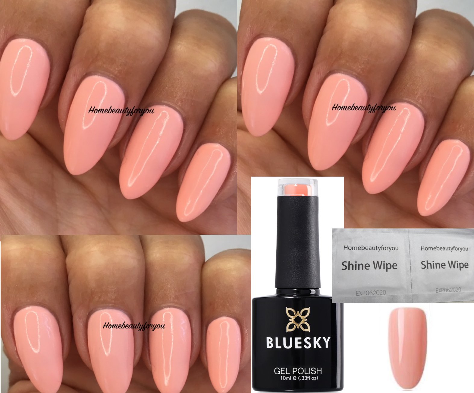 Bluesky Nail Gel Polish Peach Coral Woo Light Peach Spring Summer Color KA1467 UV LED Soak Off 10ml